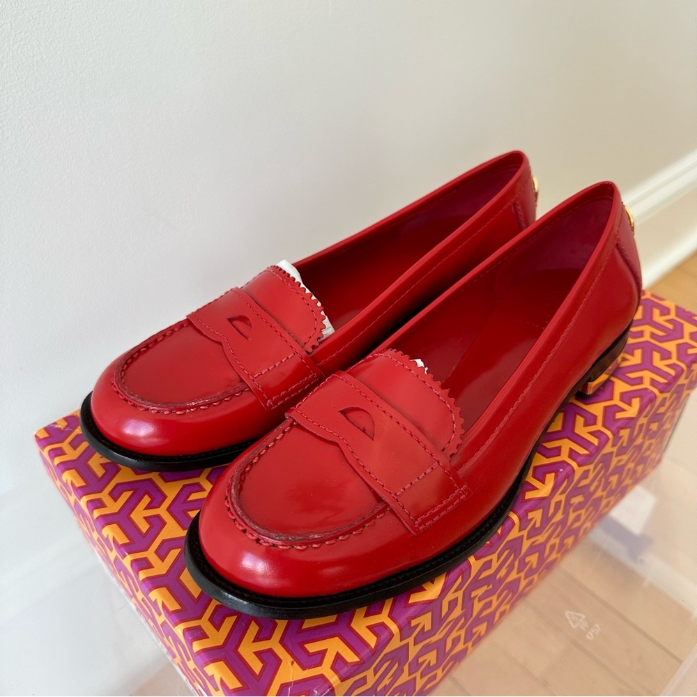 New! Tory Burch Red Loafers - Picture 13 of 17
